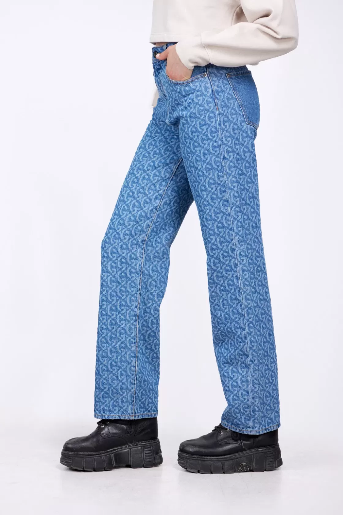Jeans Boyfriend Taille Haute Monogramme Stella 6 Month*Gertrude Shop