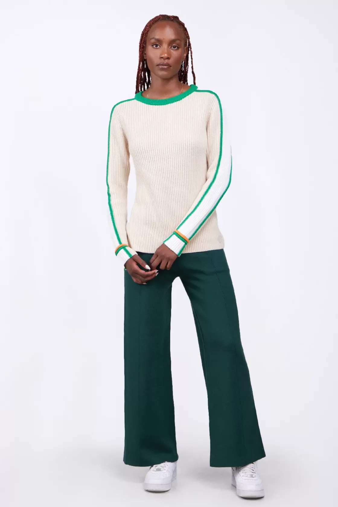 Pantalon Ample En Maille Annie Dark Green*Gertrude Fashion