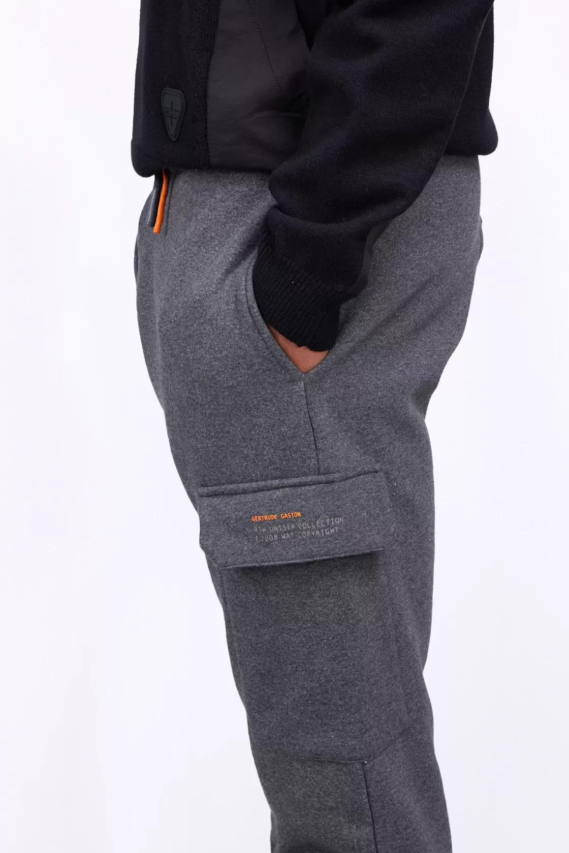 Pantalon De Jogging Homme Poches Cargo Mario Charcoal Chine*Gertrude Hot