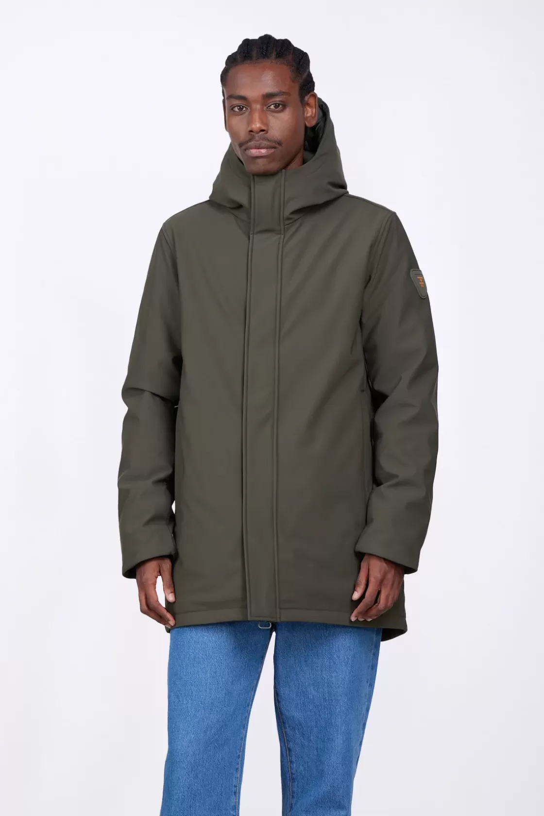 Parka Technique En Neoprene Epais Victor Kaki*Gertrude New