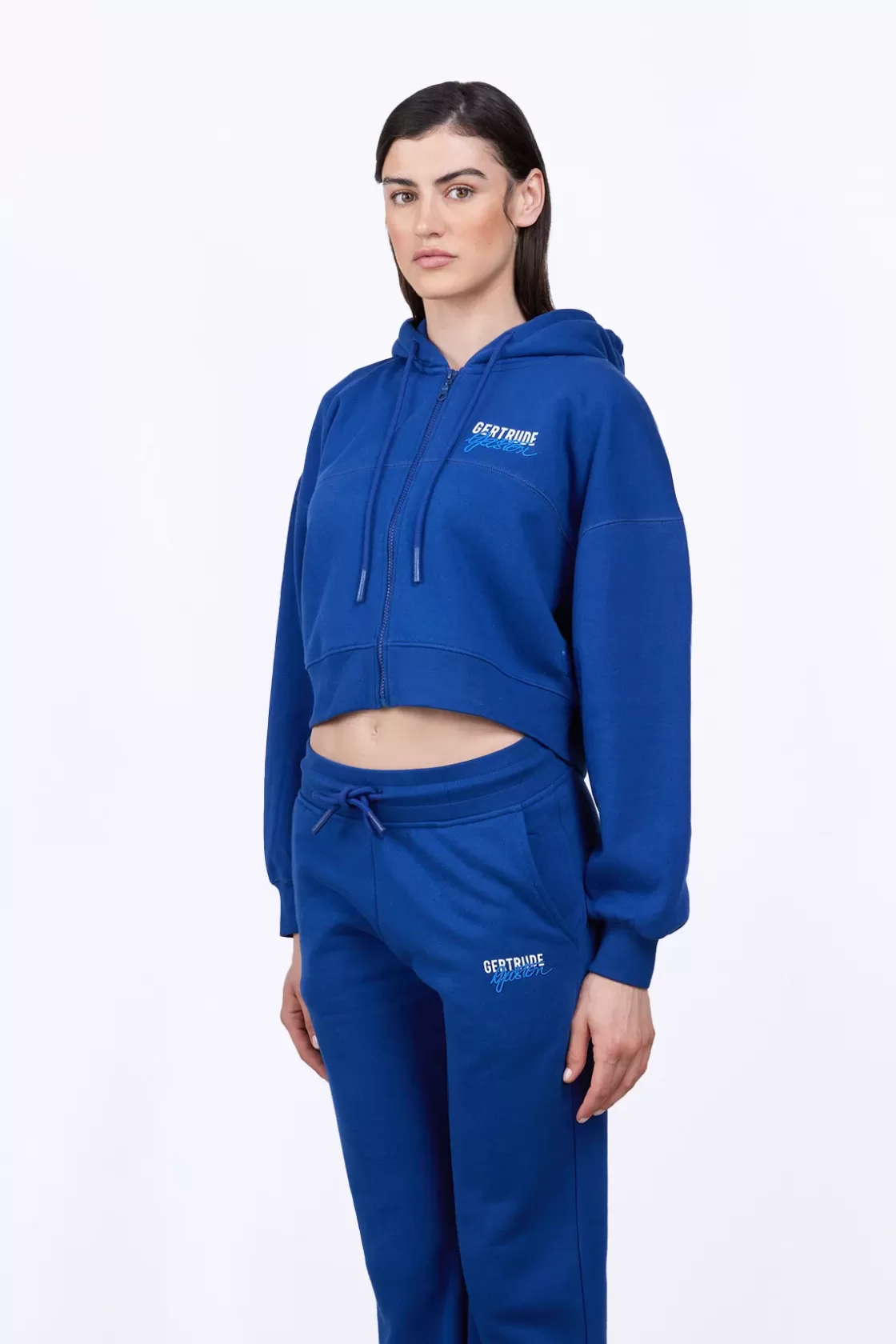 Sweat A Capuche Cropped Amina Worker Blue*Gertrude New