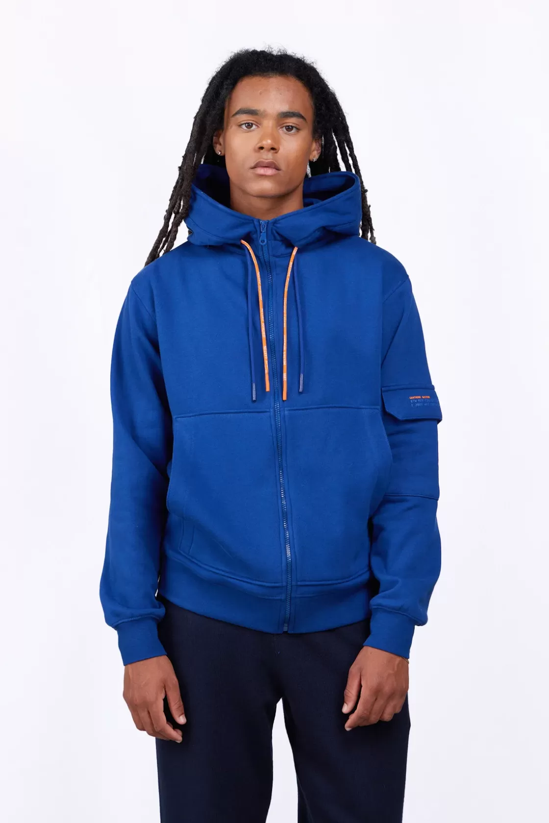Sweat A Capuche Oversize Bobby Worker Blue*Gertrude Shop