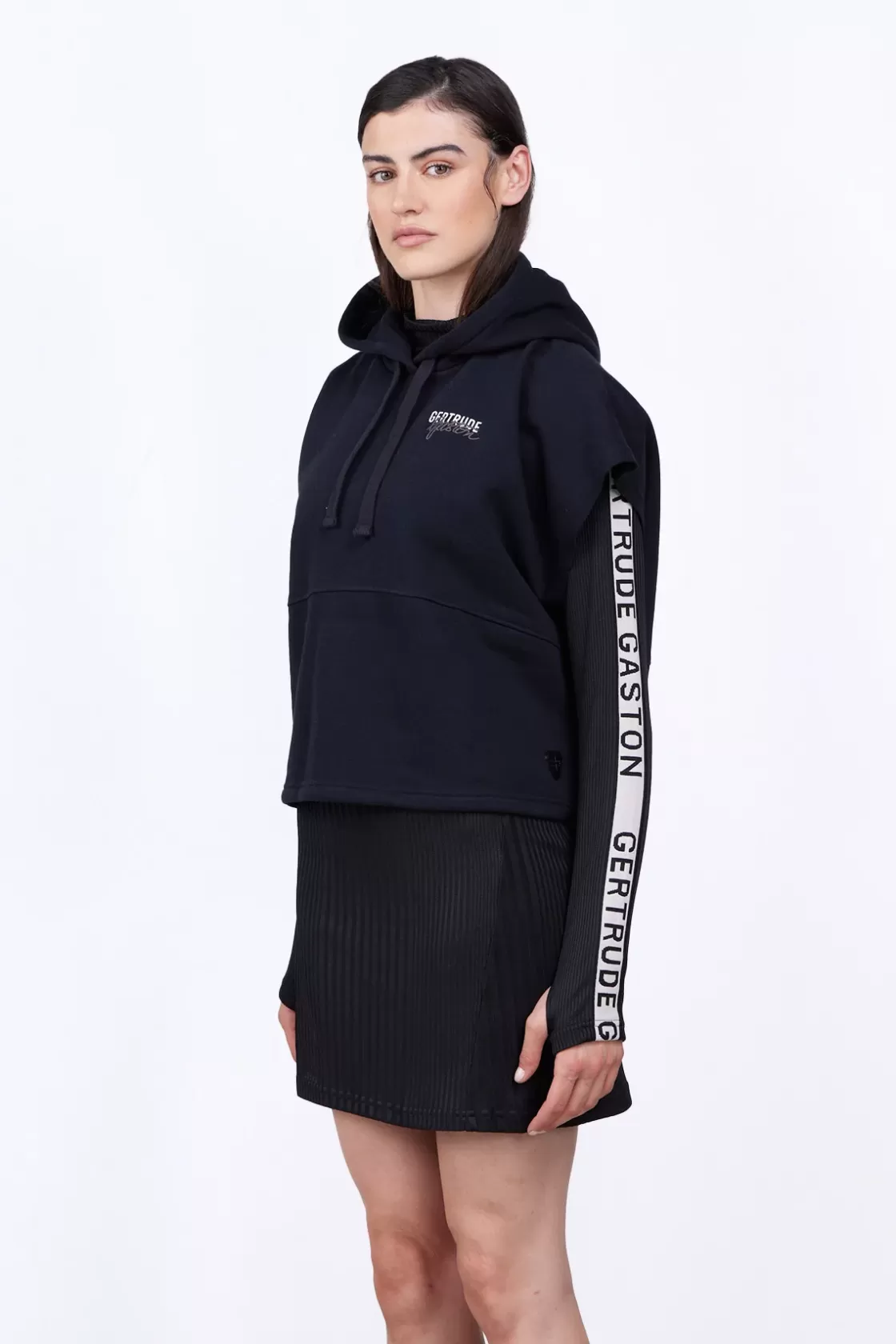 Sweat A Capuche Sans Manches Amandine Black*Gertrude Sale