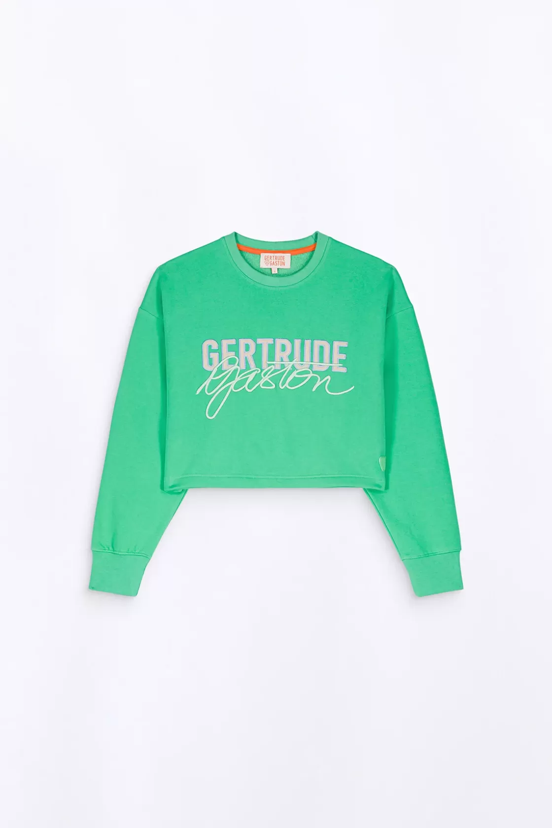 Sweat Col Rond Cropped Brode Maggy Opaline*Gertrude Shop