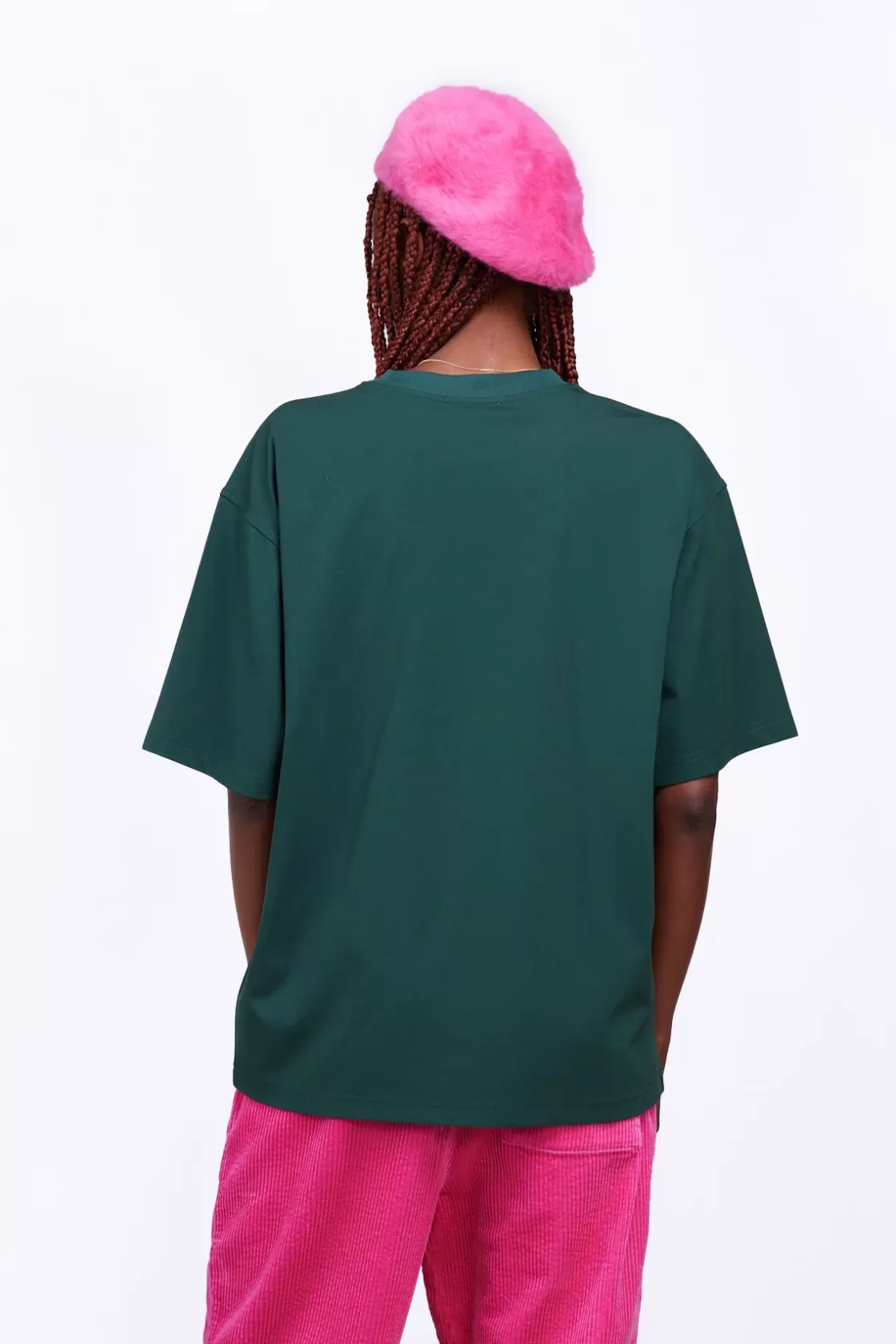 T-Shirt Col Rond Coupe Oversize Barnabe Dark Green*Gertrude Best Sale