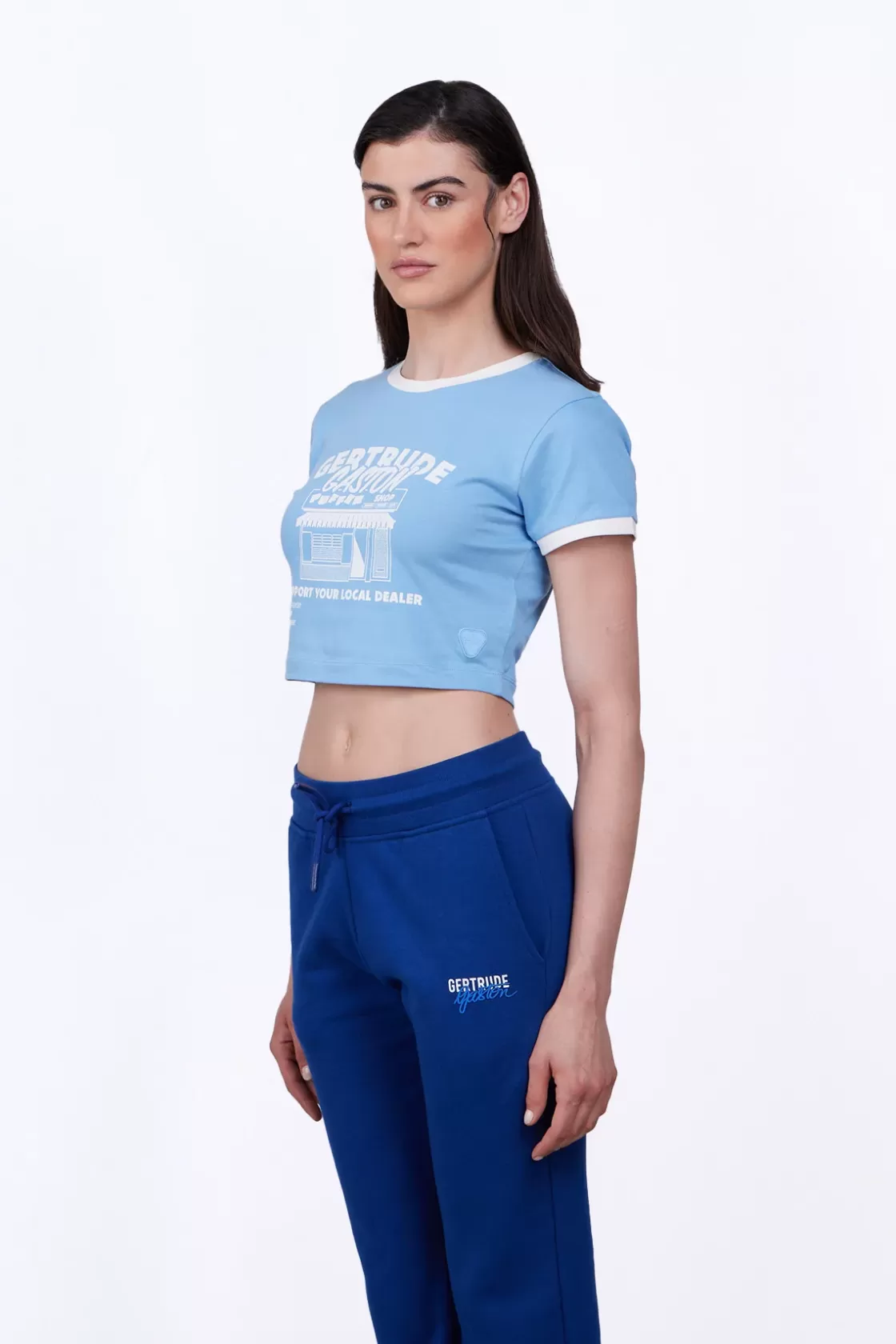 T-Shirt Cropped Imprime Renata Hortensia*Gertrude Discount