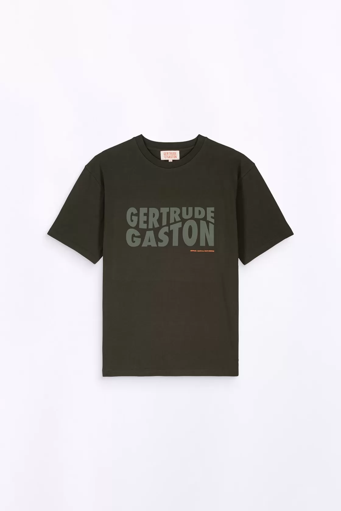 T-Shirt Uni En Coton Leonce Kaki*Gertrude Shop